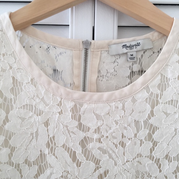 SOLD MADEWELL Lace Refined Tee Blouse - Picture 3 of 4